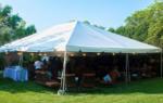 20'Wx20'Lx12'H white frame tent canopy